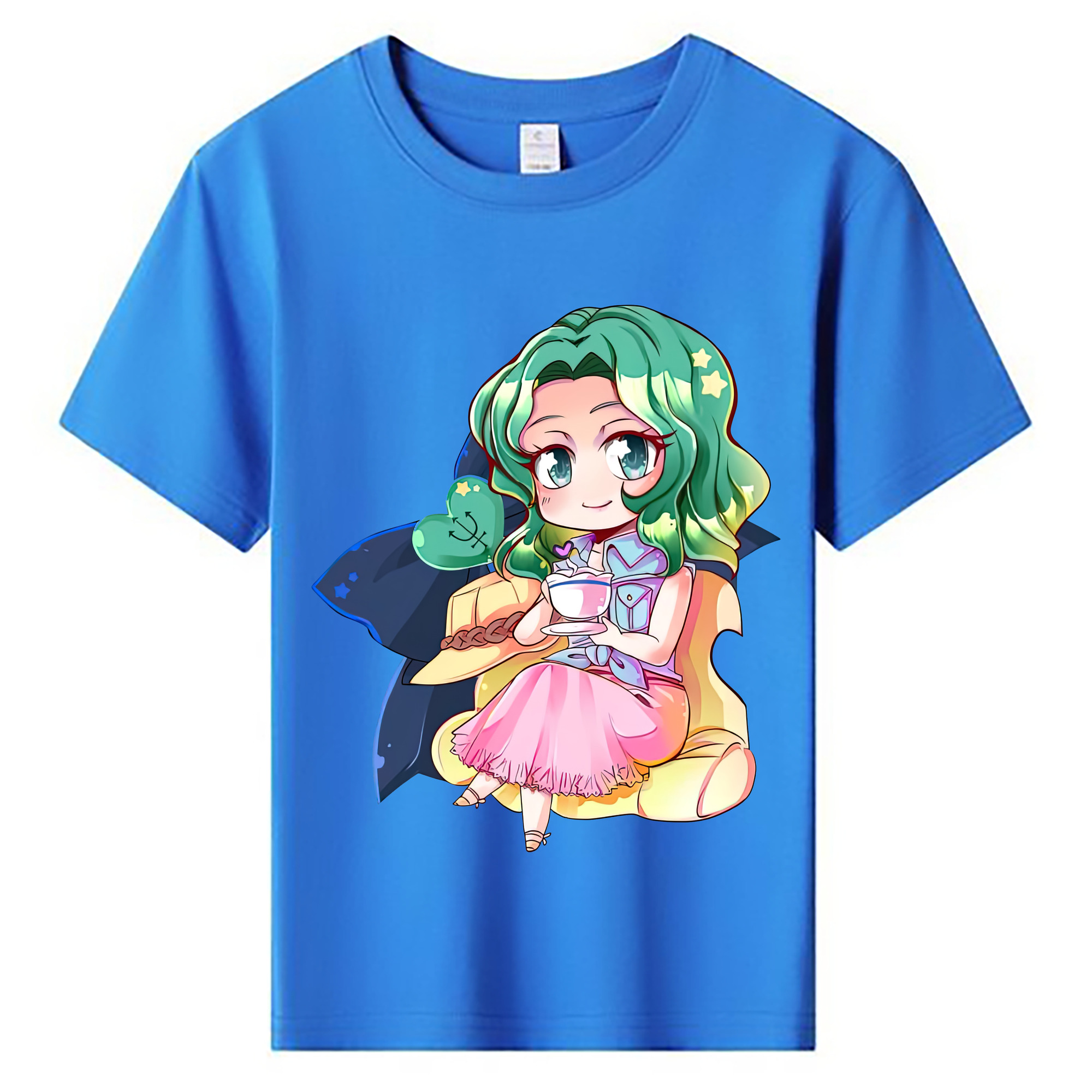 （画像用） 美少女戦士セーラームーン 海王 みちる（かいおう みちる） Sailor Moon Kaiou Michiru 綿100％キッズTシャツ（フロントプリント）